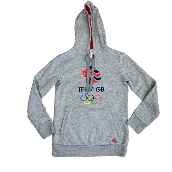 Adidas Olympics RIO 2016 Team Great Britain GB Hoodie Sweatshirt Grey Sz S - Picture 2 of 16